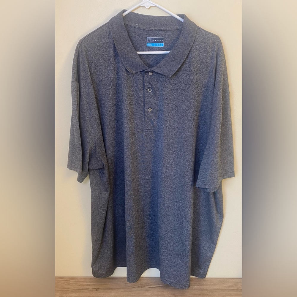PGA Tour Polo Shirt 4X Gray Golf